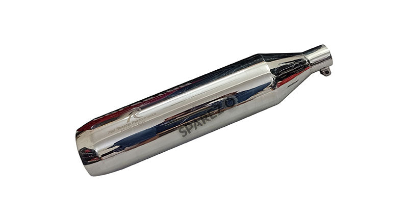 Royal Enfield Reborn 350 Red Rooster Performance Exhaust Silencer Chrome