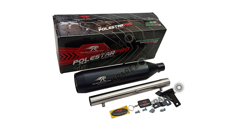 Red Rooster Performance Exhaust Silencer Black For Royal Enfield Reborn 350cc