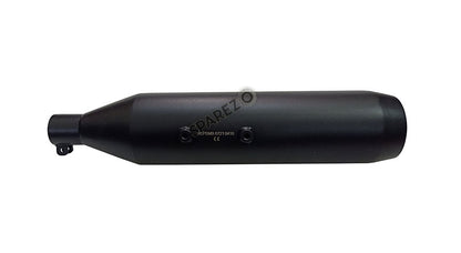 Royal Enfield Reborn 350 Red Rooster Performance Exhaust Silencer Black