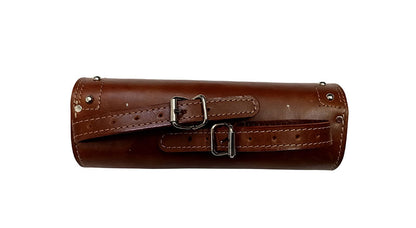 Universal Indian Motorbike Front Side Genuine Leather Tool Bag Brown Color