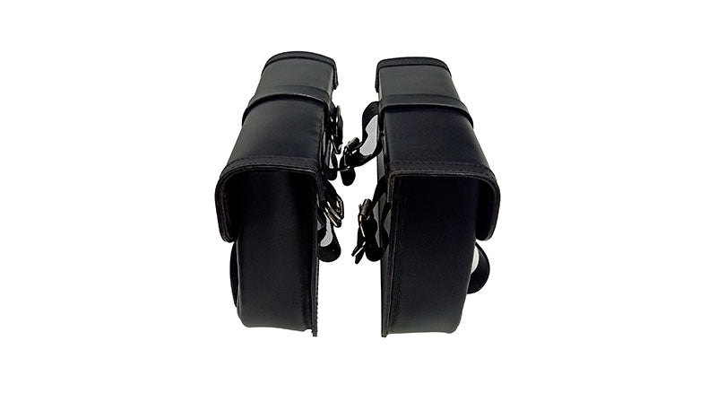 Royal Enfield Meteor 350cc Genuine Leather Pannier Bags Pair Black