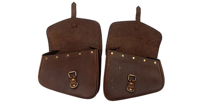 Royal Enfield GT Continental and Interceptor 650 Genuine Leather Brown Pannier Bags