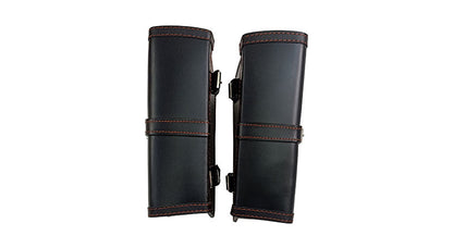 Royal Enfield Meteor 350cc Genuine Leather Black Pannier Bags Pair