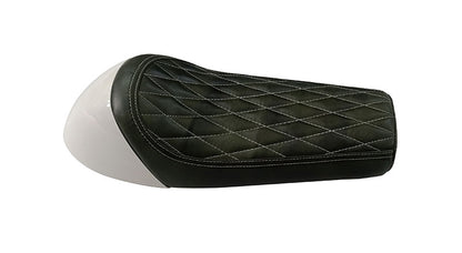 Royal Enfield GT Continental and Interceptor 650 Single Seat Green with White Cowl