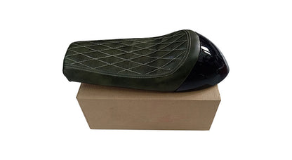 Royal Enfield GT Continental and Interceptor 650 Single Seat Green with Black Cowl