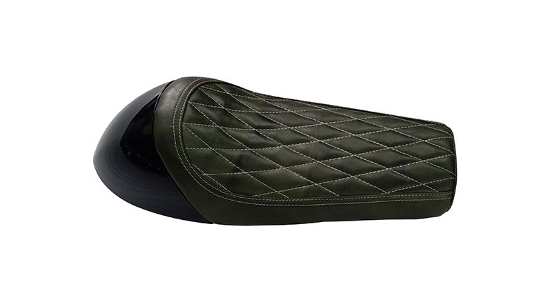 Royal Enfield GT Continental and Interceptor 650 Single Seat Green with Black Cowl