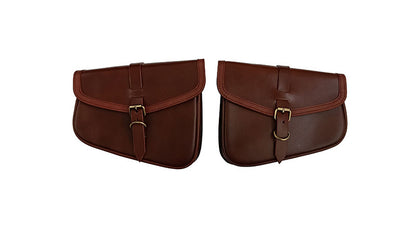 Royal Enfield GT Continental and Interceptor 650 Genuine Leather Tan Brown Pannier Bags