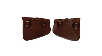Royal Enfield GT Continental and Interceptor 650 Genuine Leather Tan Brown Pannier Bags