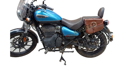Royal Enfield Meteor 350cc Genuine Leather Brown Pannier Bags