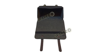 Royal Enfield Meteor 350cc Leather Black Saddle Bag Pair With Mounting