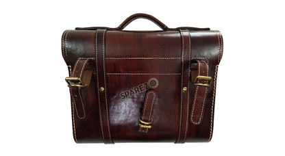 Royal Enfield Meteor 350cc Leather Antique Brown Saddle Bag Pair With Mounting