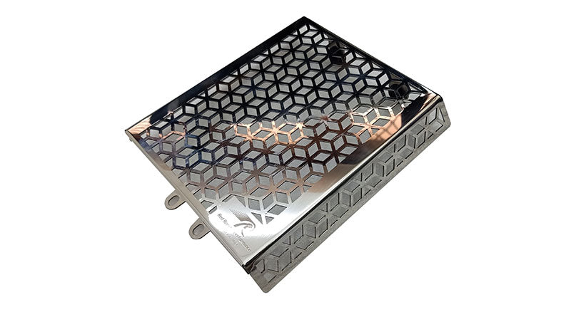 Royal Enfield GT and Interceptor 650cc Red Rooster SS Radiator Grill Guard Polished