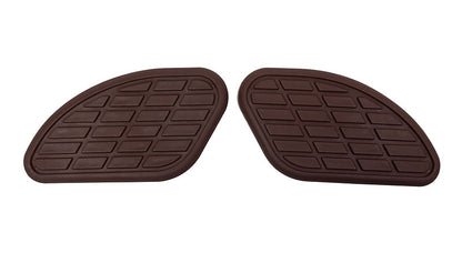 Royal Enfield GT and Interceptor 650cc Fuel Gas Tank Rubber Knee Pad Pair Dark Brown