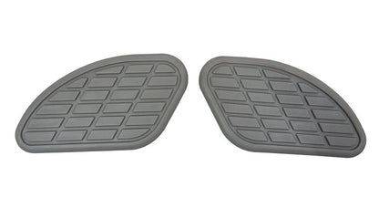 Royal Enfield GT and Interceptor 650cc Fuel Gas Tank Rubber Knee Pad Pair Grey
