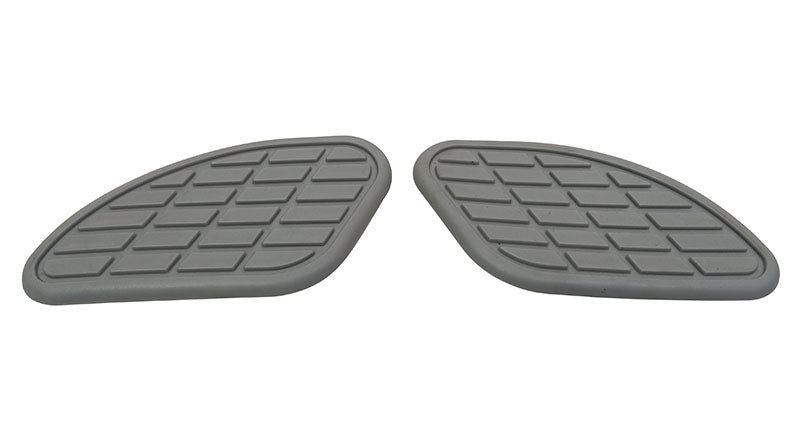 Royal Enfield GT and Interceptor 650cc Fuel Gas Tank Rubber Knee Pad Pair Grey