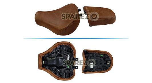 Royal Enfield Meteor 350cc Genuine Leather Front  and  Pillion Customized Seats