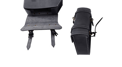 Royal Enfield GT and Interceptor 650cc Leather Dual Seat With Mounting with Pannier Bags D2