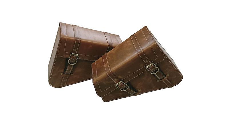 Royal Enfield GT Continental and Interceptor 650cc Leather Dual Seat With Mounting with Pannier Bags D3