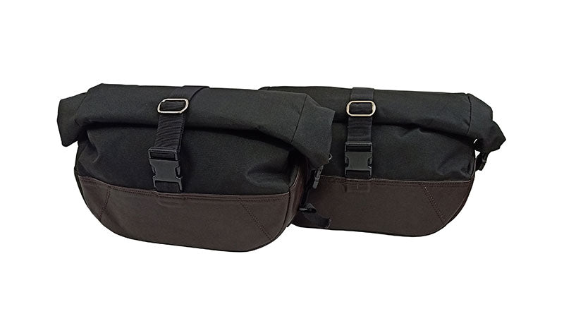 Royal Enfield GT Continental and Interceptor 650cc Soft Pannier Bags With Mounting Rails D1
