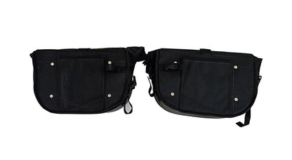 Royal Enfield GT Continental and Interceptor 650cc Soft Pannier Bags With Mounting Rails D2