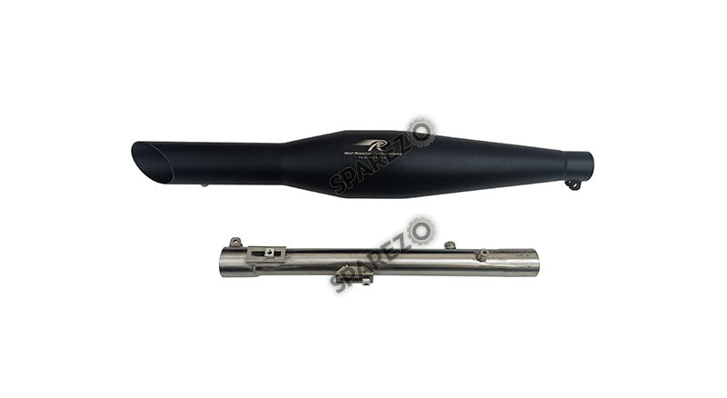 Royal Enfield New Classic Reborn 350cc Red Rooster S S Exhaust Muffler Silencer Black