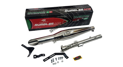 Royal Enfield Meteor 350cc Red Rooster S S Exhaust Muffler Silencer Polished