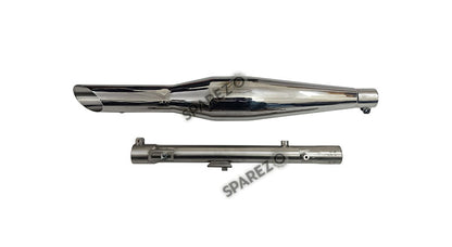 Royal Enfield Meteor 350cc Red Rooster S S Exhaust Muffler Silencer Polished