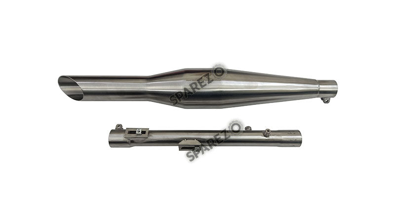 Royal Enfield Classic 350 Reborn Red Rooster S S Exhaust Muffler Silencer - Matt