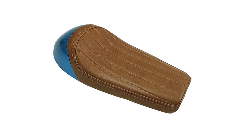 Royal Enfield GT Continental and  Interceptor 650cc Single Seat Leather with Blue Cowl D1