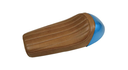 Royal Enfield GT Continental and  Interceptor 650cc Single Seat Leather with Blue Cowl D1