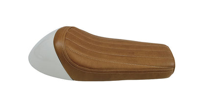 Royal Enfield GT Continental and  Interceptor 650cc Single Seat Leather with White Cowl D1