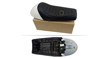 Royal Enfield GT Continental and  Interceptor 650cc Single Seat Leather with White Cowl D2