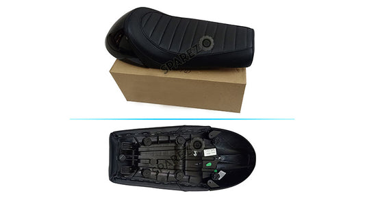 Royal Enfield GT Continental and  Interceptor 650cc Single Seat Leather with Black Cowl D2