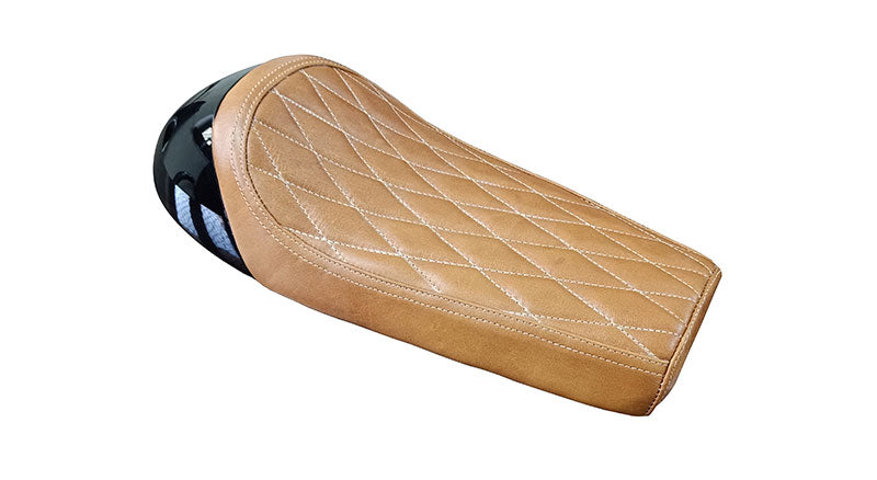 Royal Enfield GT Continental and  Interceptor 650cc Single Seat Leather with Black Cowl D6