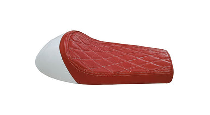 Royal Enfield GT Continental and  Interceptor 650cc Single Seat Leather with White Cowl D8