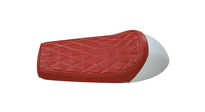 Royal Enfield GT Continental and  Interceptor 650cc Single Seat Leather with White Cowl D8