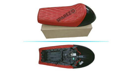 Royal Enfield GT Continental and  Interceptor 650cc Single Seat Leather with Black Cowl D8