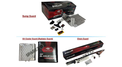 Royal Enfield GT Continental and Interceptor 650cc  Red Rooster 3 Pcs Combo Pack Polished