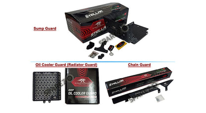 Royal Enfield GT Continental and Interceptor 650cc  Red Rooster 3 Pcs Combo Pack Black