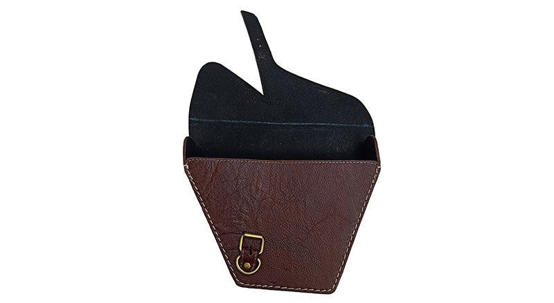 Royal Enfield GT and Interceptor 650 Side Panel Bag Genuine Leather Cherry Brown