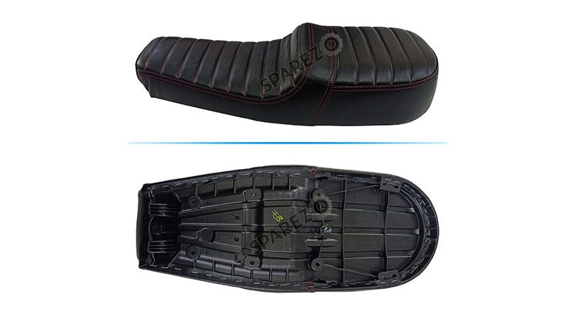 Royal Enfield GT and Interceptor 650cc Genuine Leather Black Dual Seat D20