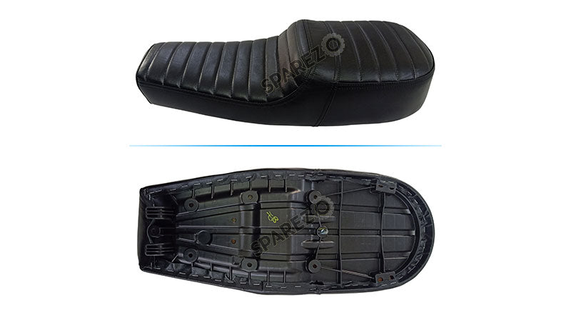 Royal Enfield GT and Interceptor 650cc Genuine Leather Black Dual Seat D21