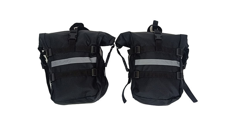 Royal Enfield Himalayan 411cc Top Frame Canvas Luggage Bags Pair Black