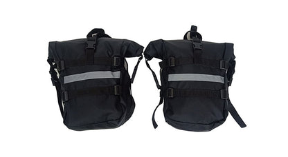 Royal Enfield Himalayan 411cc Top Frame Canvas Luggage Bags Pair Black