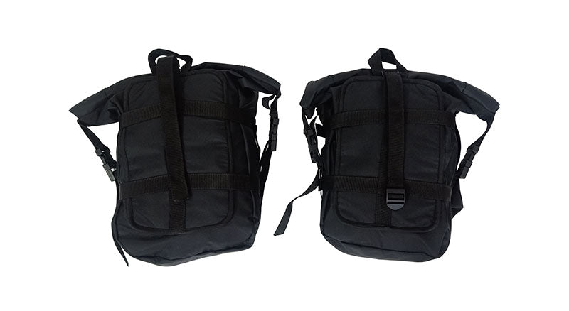 Royal Enfield Himalayan 411cc Top Frame Canvas Luggage Bags Pair Black