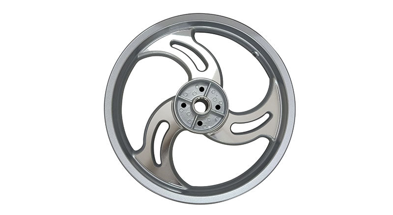 Royal Enfield Classic 500cc Front and Rear 3 Spoke Silver Alloy Wheel Rims
