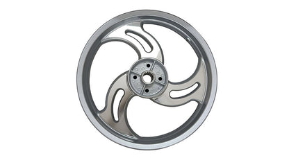 Royal Enfield Classic 500cc Front and Rear 3 Spoke Silver Alloy Wheel Rims