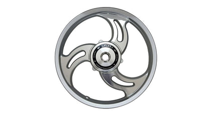 Royal Enfield Classic 500cc Front and Rear 3 Spoke Silver Alloy Wheel Rims