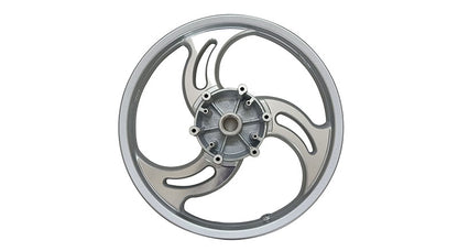 Royal Enfield Classic 500cc Front and Rear 3 Spoke Silver Alloy Wheel Rims