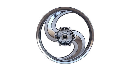 Royal Enfield Classic 500cc Front and Rear 2 Spoke Silver Alloy Wheel Rims